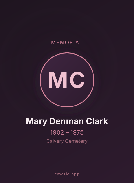 Memorial portrait of Mary Denman Clark