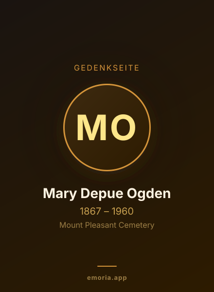 Gedenkportrait von Mary Depue Ogden