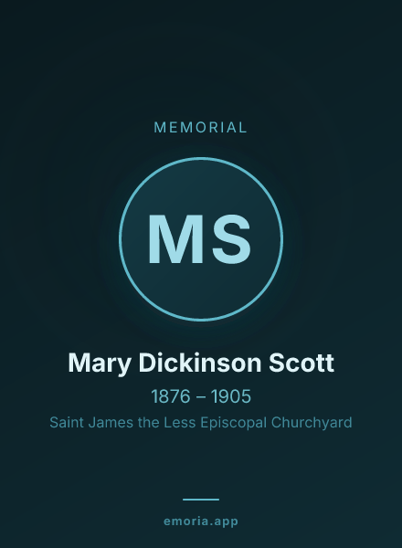 Memorial portrait of Mary Dickinson Scott