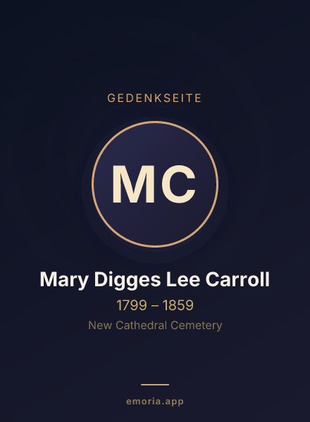 Gedenkportrait von Mary Digges Lee Carroll