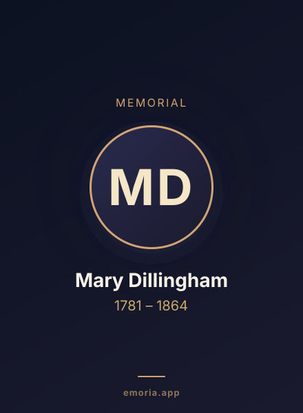 Memorial portrait of Mary Dillingham