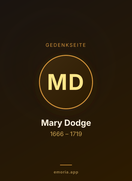Gedenkportrait von Mary Dodge