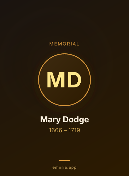 Memorial portrait of Mary Dodge