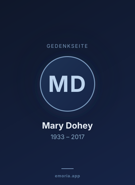Gedenkportrait von Mary Dohey