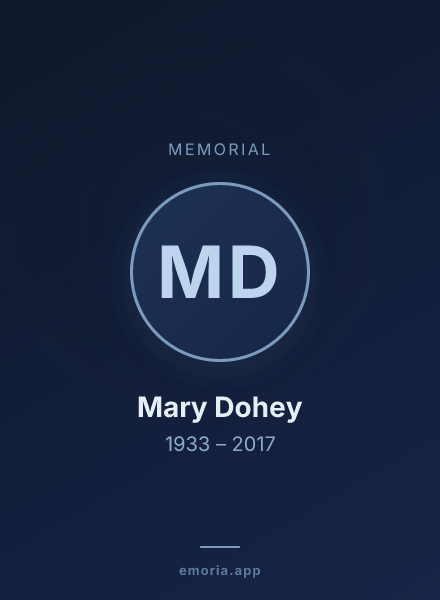 Memorial portrait of Mary Dohey