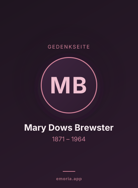Gedenkportrait von Mary Dows Brewster