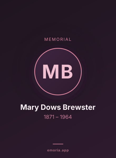 Memorial portrait of Mary Dows Brewster