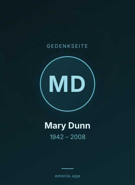 Gedenkportrait von Mary Dunn