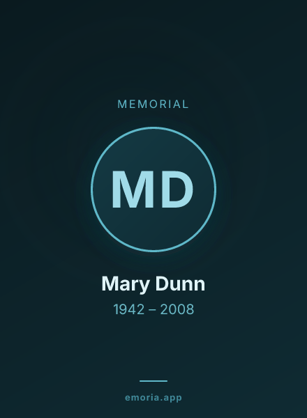 Memorial portrait of Mary Dunn