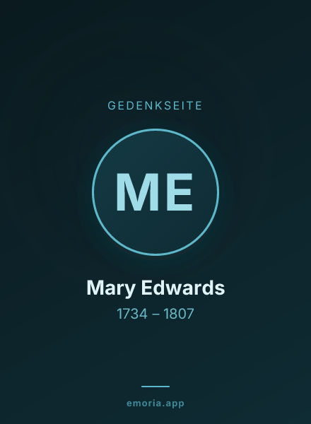 Gedenkportrait von Mary Edwards
