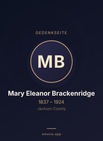 Gedenkportrait von Mary Eleanor Brackenridge