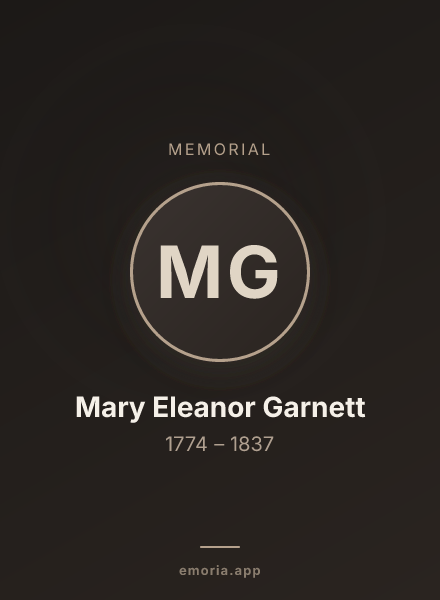 Memorial portrait of Mary Eleanor Garnett