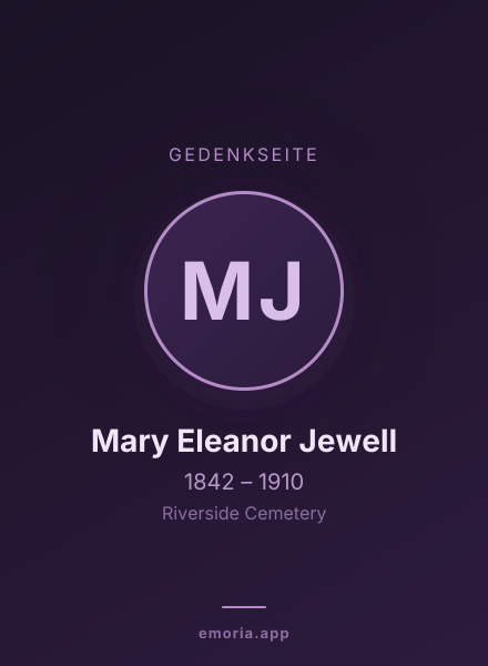 Gedenkportrait von Mary Eleanor Jewell