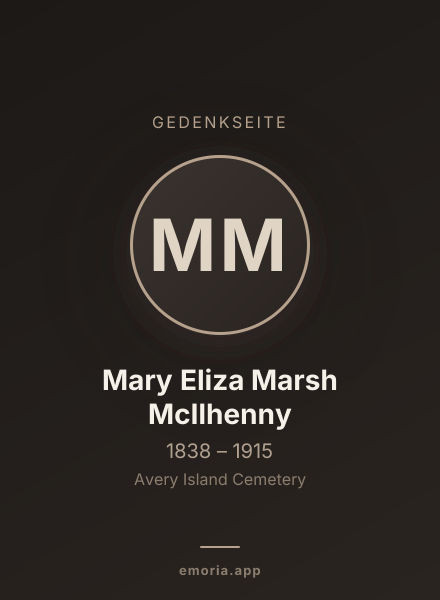 Gedenkportrait von Mary Eliza Marsh McIlhenny