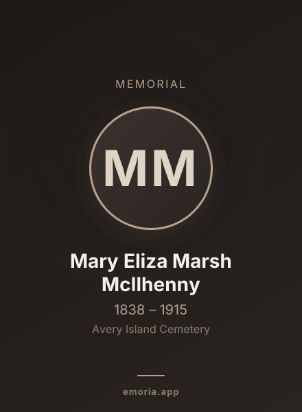 Memorial portrait of Mary Eliza Marsh McIlhenny