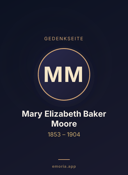 Gedenkportrait von Mary Elizabeth Baker Moore