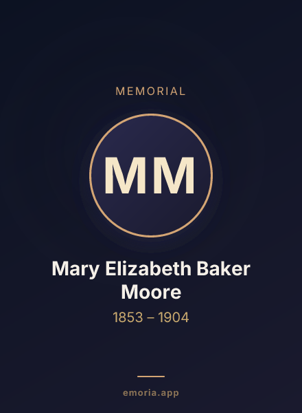 Memorial portrait of Mary Elizabeth Baker Moore