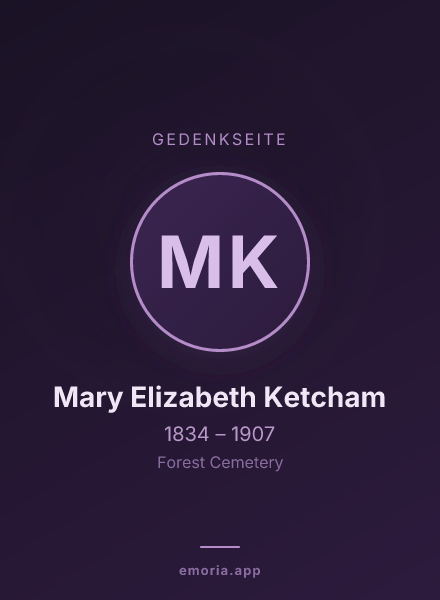 Gedenkportrait von Mary Elizabeth Ketcham