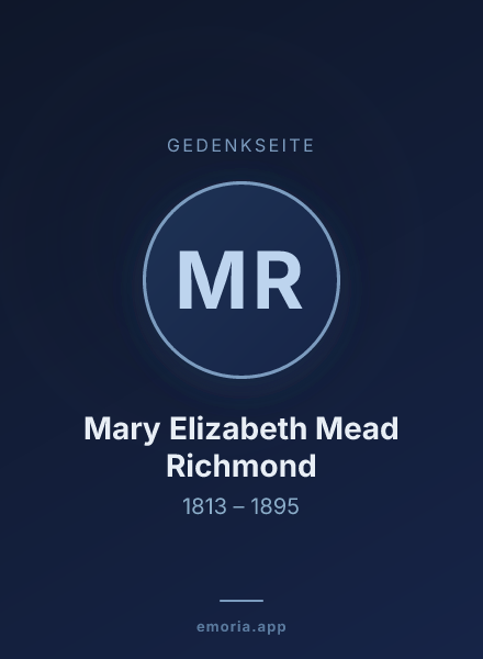 Gedenkportrait von Mary Elizabeth Mead Richmond