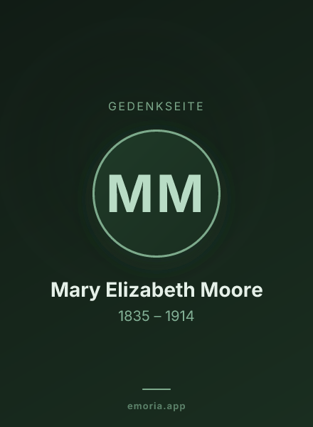 Gedenkportrait von Mary Elizabeth Moore