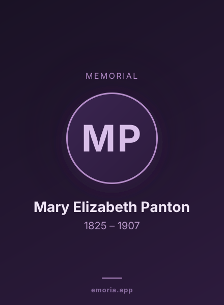 Memorial portrait of Mary Elizabeth Panton