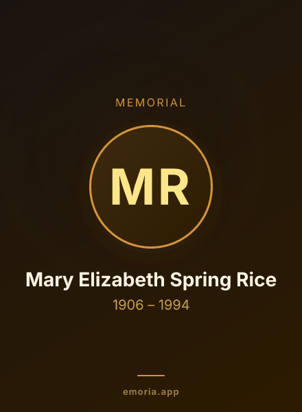 Memorial portrait of Mary Elizabeth Spring Rice