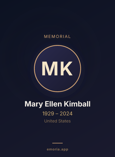 Memorial portrait of Mary Ellen Kimball