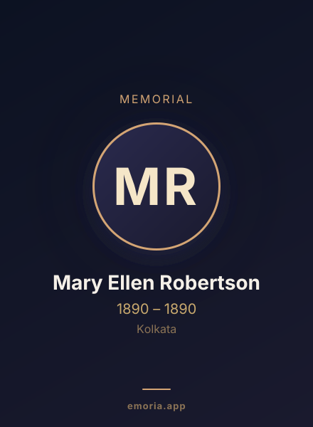 Memorial portrait of Mary Ellen Robertson