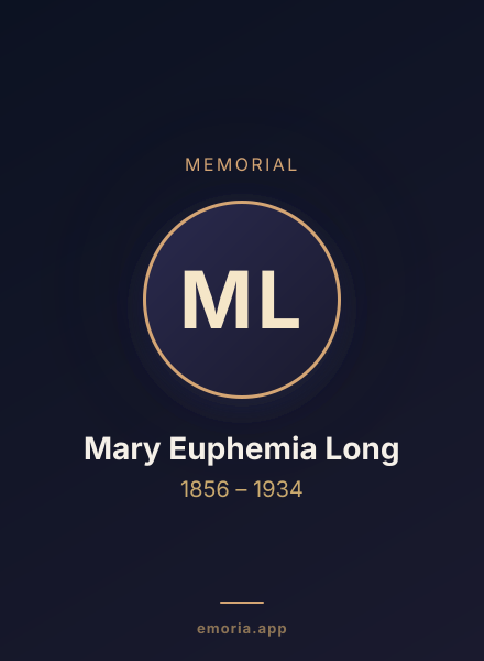 Memorial portrait of Mary Euphemia Long