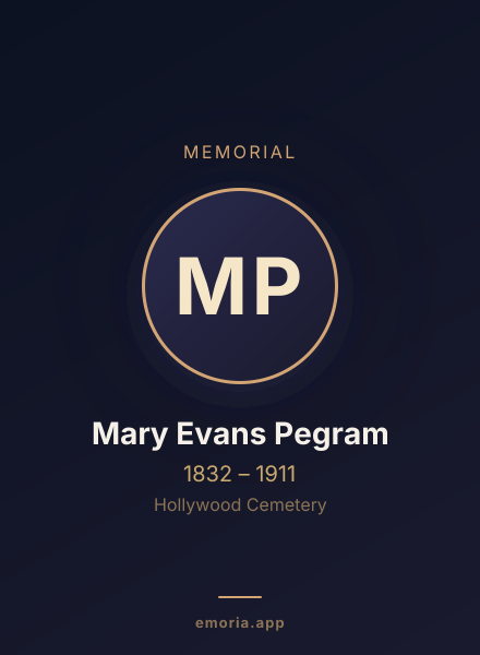 Memorial portrait of Mary Evans Pegram