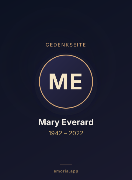 Gedenkportrait von Mary Everard