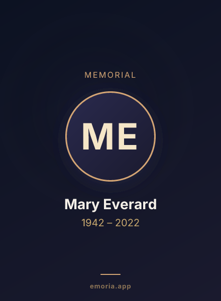 Memorial portrait of Mary Everard
