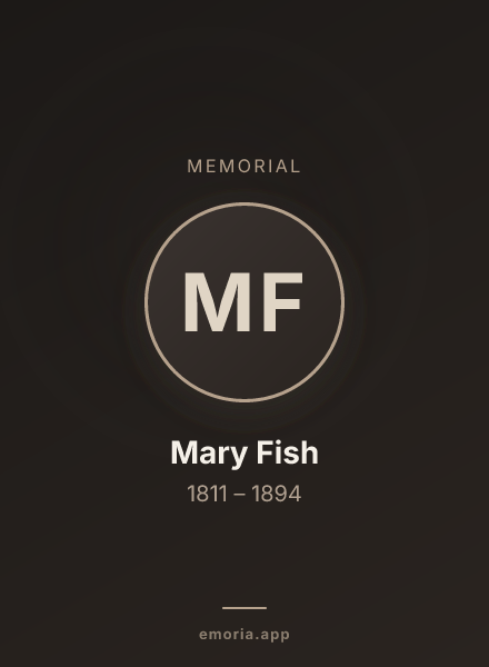 Memorial portrait of Mary Fish
