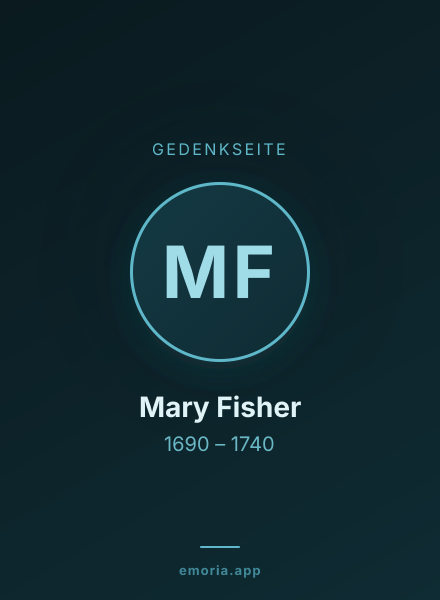 Gedenkportrait von Mary Fisher