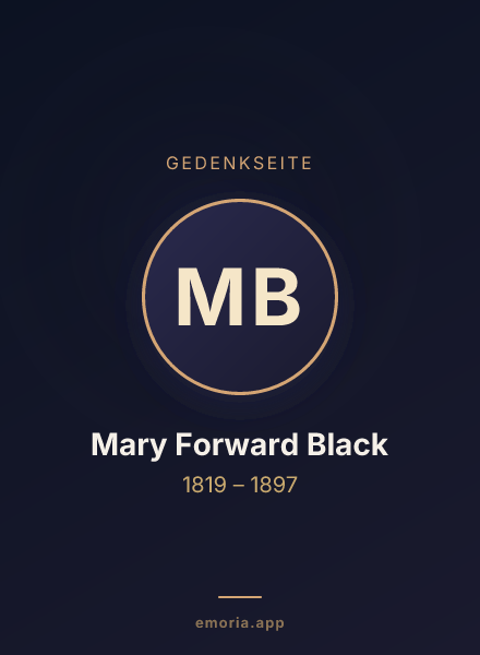 Gedenkportrait von Mary Forward Black
