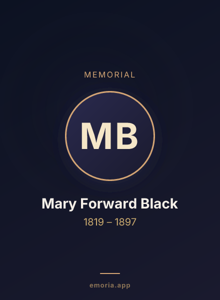 Memorial portrait of Mary Forward Black