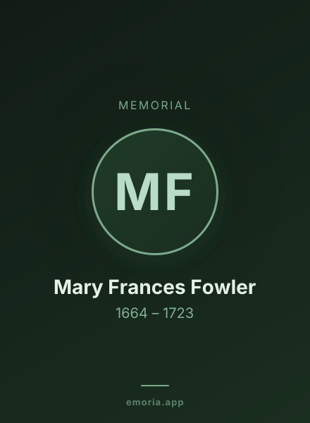 Memorial portrait of Mary Frances Fowler