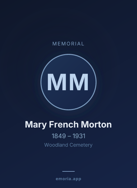 Memorial portrait of Mary French Morton