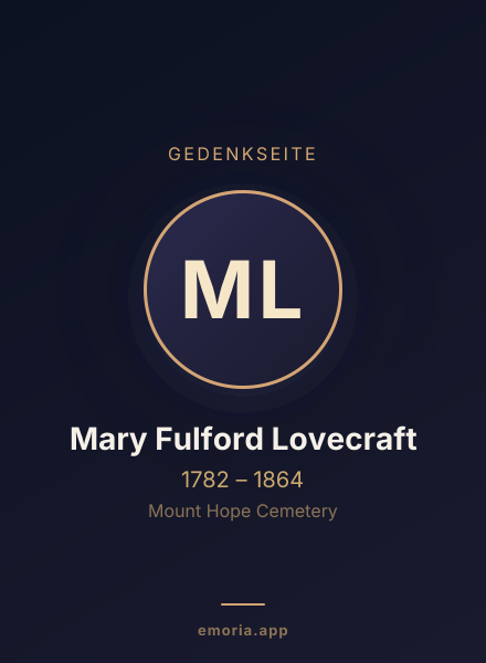 Gedenkportrait von Mary Fulford Lovecraft