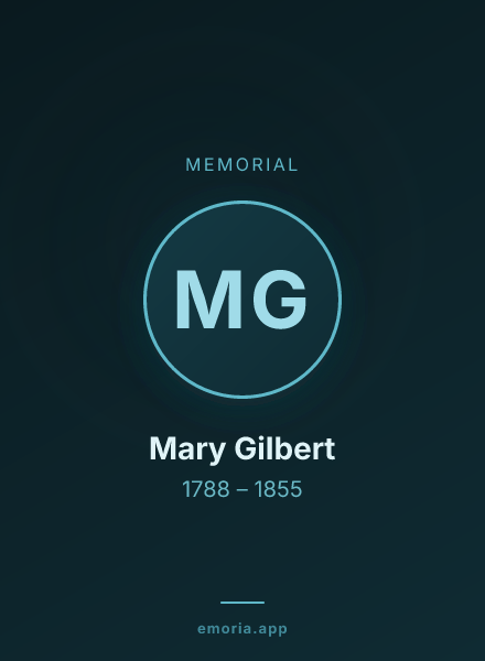 Memorial portrait of Mary Gilbert