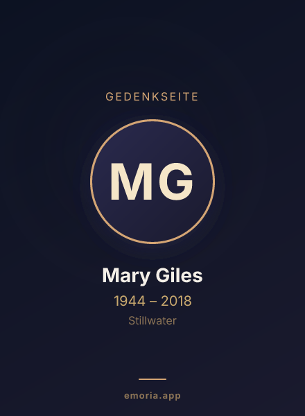 Gedenkportrait von Mary Giles