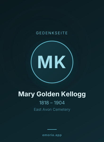 Gedenkportrait von Mary Golden Kellogg