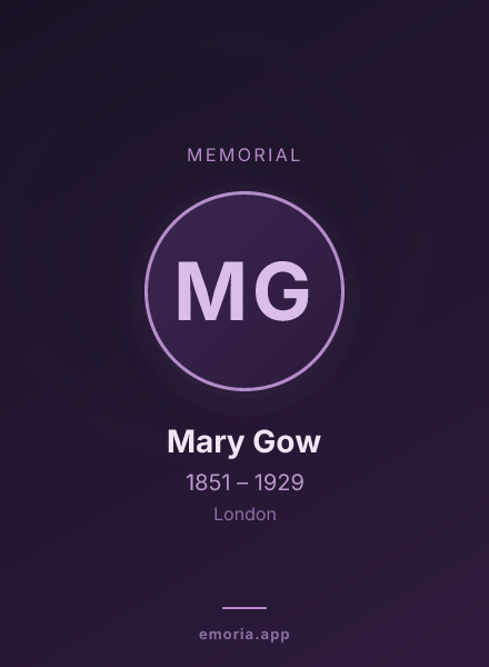 Memorial portrait of Mary Gow