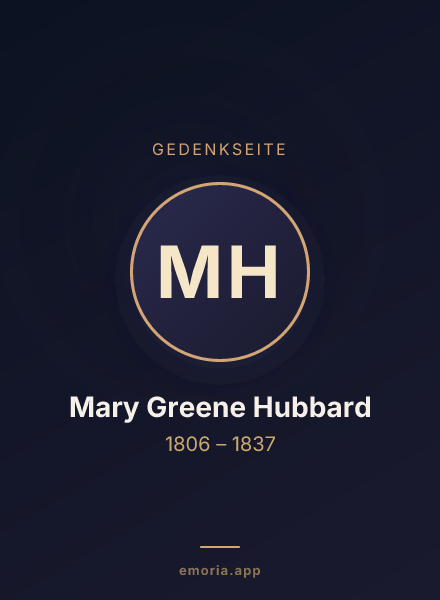 Gedenkportrait von Mary Greene Hubbard