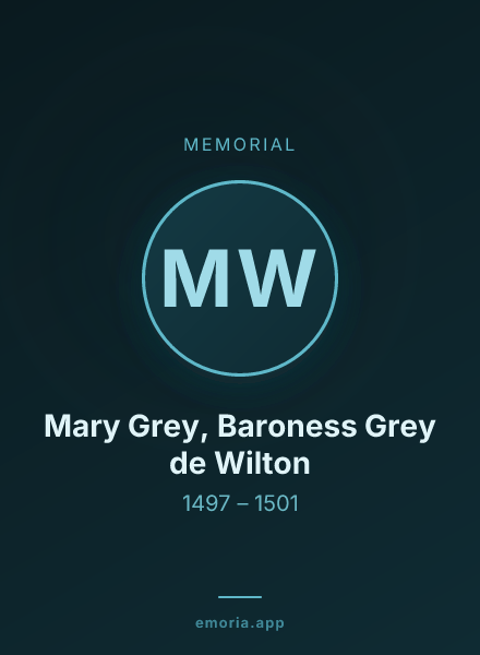 Memorial portrait of Mary Grey, Baroness Grey de Wilton