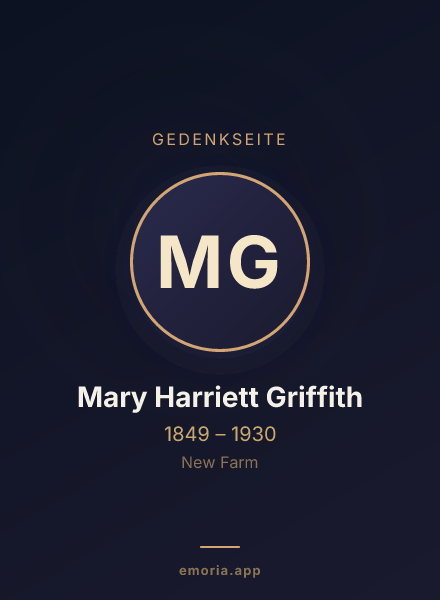Gedenkportrait von Mary Harriett Griffith