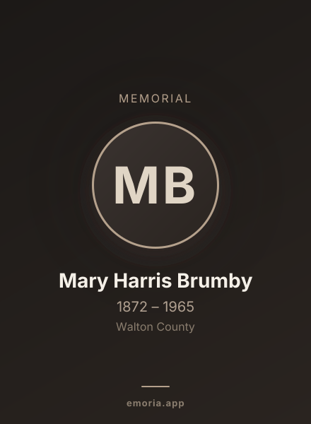 Memorial portrait of Mary Harris Brumby