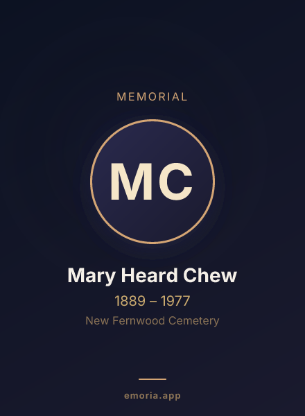 Memorial portrait of Mary Heard Chew