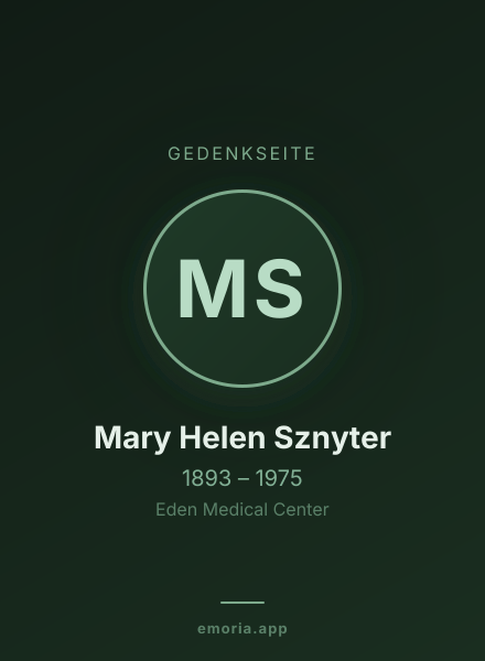 Gedenkportrait von Mary Helen Sznyter