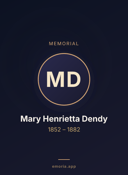 Memorial portrait of Mary Henrietta Dendy
